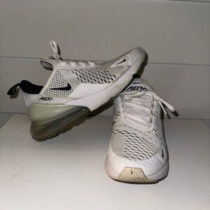 Nike Air Max 270 White and Black Athletic Shoes